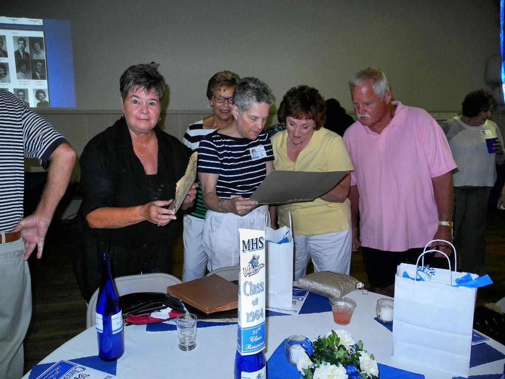 Mary Lou Schaefer Feix, Pat Allen Schultz, Jeannie Schoenberger Suter, Elaine Brown Astor and Doug Astor