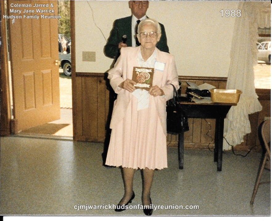 1988 - Family Member With Most Children: Eva Barnhill Lewis - 8 children