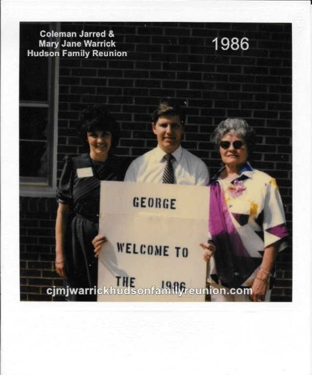 1986 - Family of George (2): Urania Coward, Billy Coward, Corneta Jane Hudson Coward