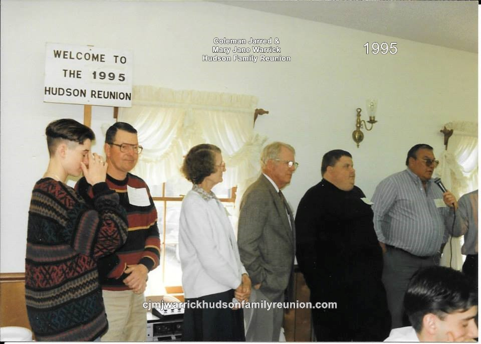 1995 - First Time Attending: Matthew Powers, Carlton Gooding, Eva Kate Corbett Thompson, Oscar Corbett, John Christopher Hudson, Joseph Ted Hudson Present but now shown: April Cannady, Bryan Gooding, Karen Gooding, Mattie Gooding, Cece Hudson, Cliff Thomp