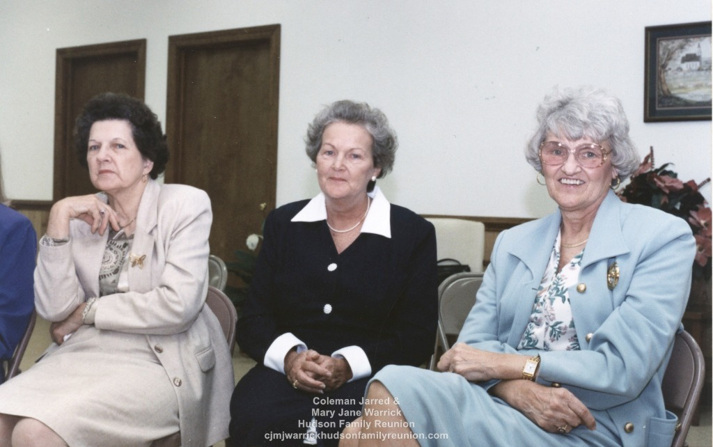 Elsie Hudson, Frances Hudson, Virgina (Ginny) Hudson Bundy, Pineview Baptist Ch, Goldsboro NC