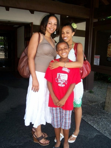 My daughters and grandson