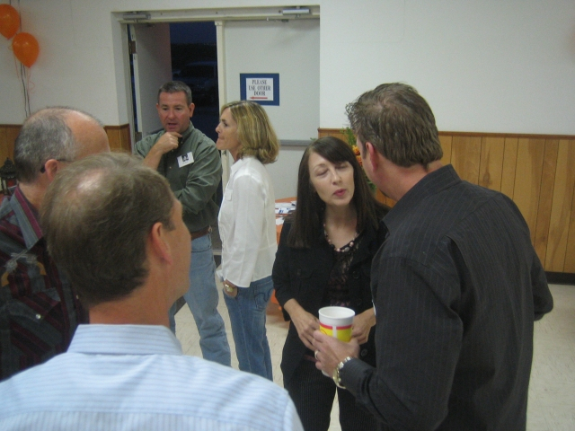 Ross DeGreve, Royce Slayden, Kirk Wolfe, Julie Roland (Class of 1979), and Mike Wise