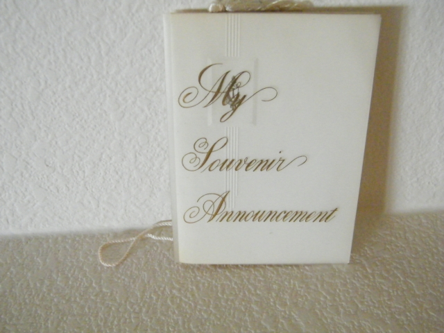 Souvenir Announcement