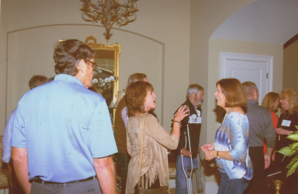 Billy Trevathan 70 (back to camera), Lalla Mellor Colmer 70 and Martha Vaughan Jones 70--Friday Night (505)