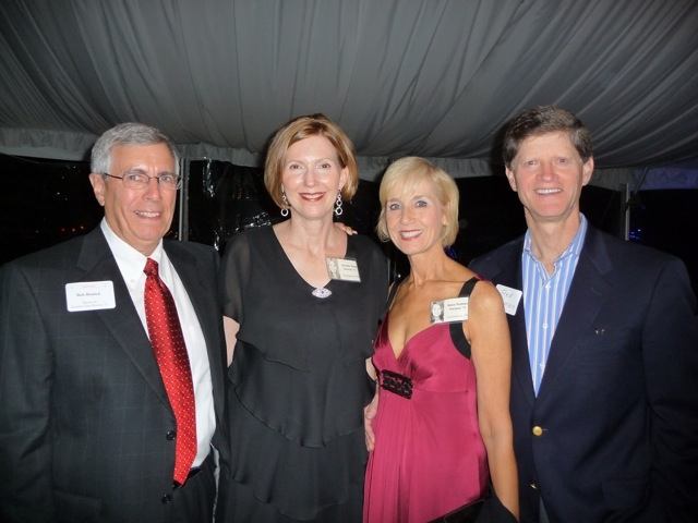 Bob and Jennifer Hunt Bostick 71 on the left join Fred and Helen Watkins Norman 71 Saturday night.