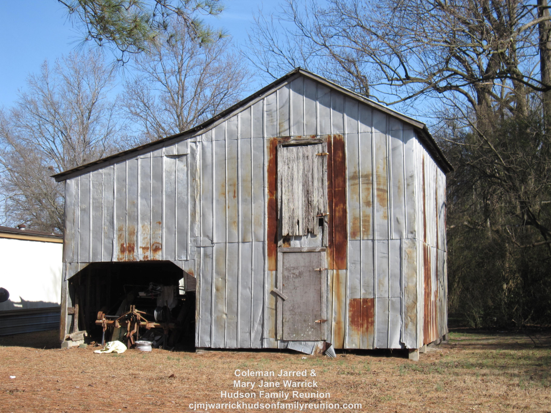 Pack House on former homestead of Hubert Earl Hudson