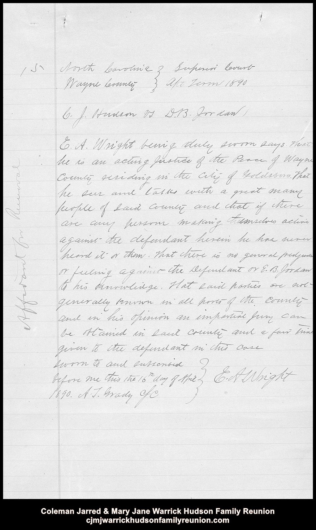 Hudson vs Jordan - record page 22 of 120
