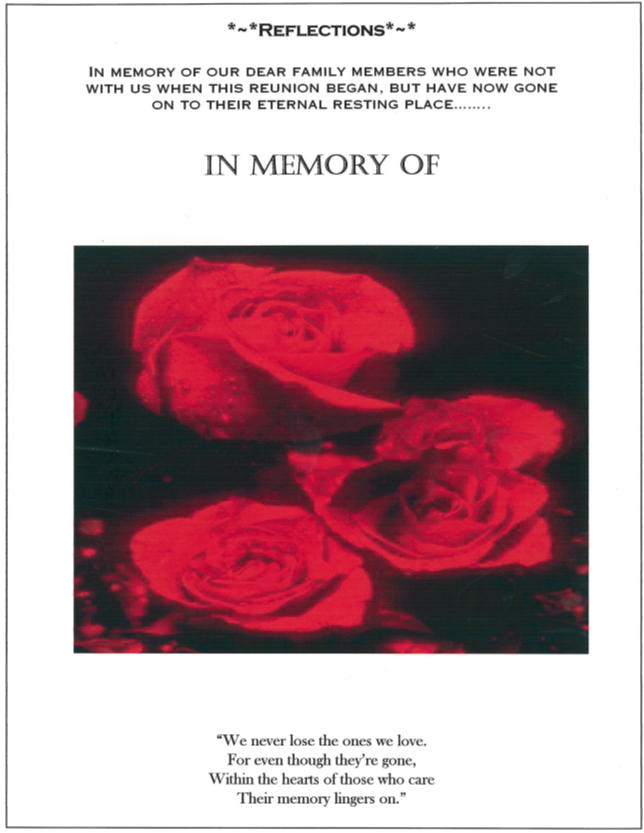 IN MEMORY OF