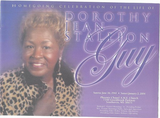 Dorothy Jean Stallion-Guy was the wife of Rev. Licious Lee Guy Sr.
