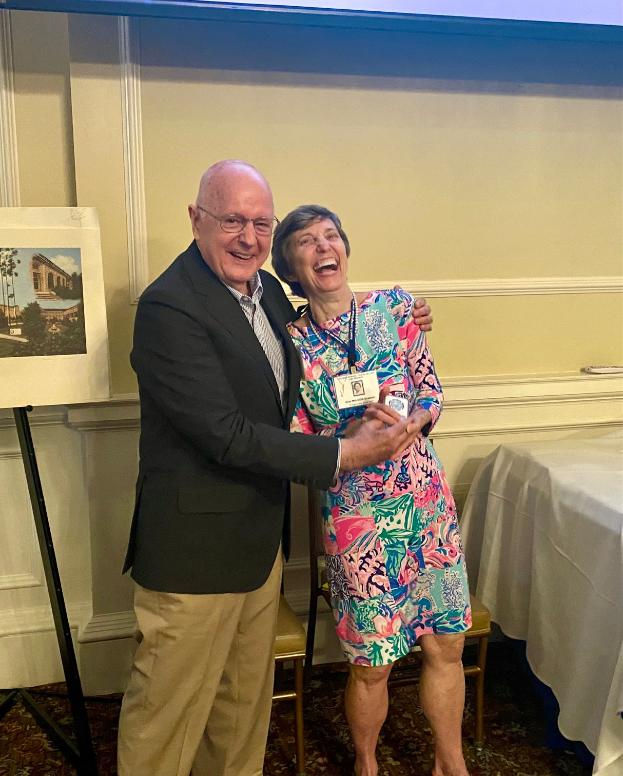 Mike Seale presents Co-Chair Recognition to Ann Wilson Cramer on behalf of Bill Robinson