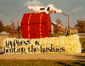 Class of 69 Junior Homecoming Float: "Happiness Is Beating the Huskies" Little Brown Jug Winner!!!